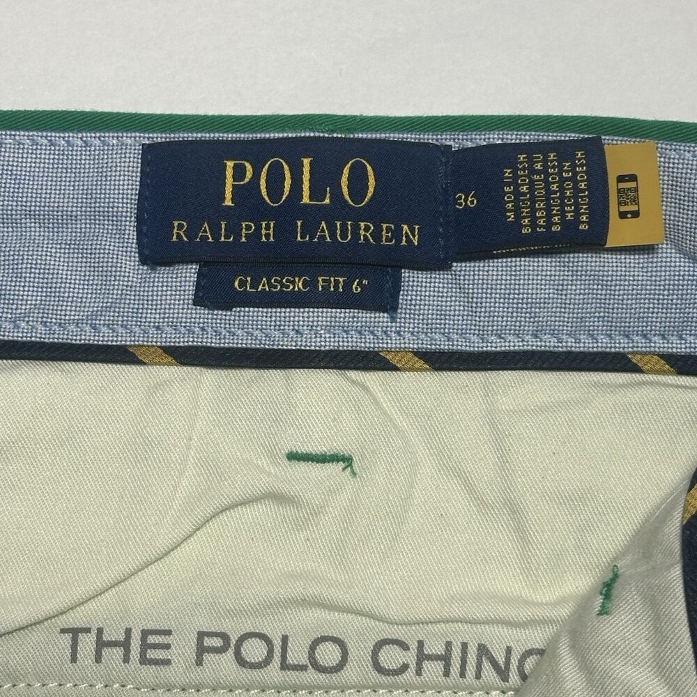 Polo Ralph Lauren Mens Size 36 Billiard Green Classic Fit 6" Stretch Chino Short - Picture 11 of 11